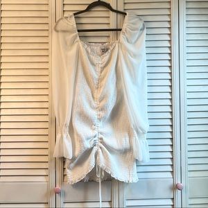 Princess Polly White Ruched Mini Dress